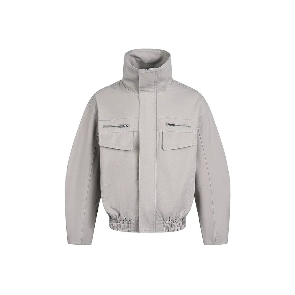 American Style Cropped Workwear Jacket Loose & Washed