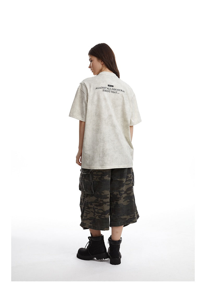 Clean Fit Deconstructed Zip Henley T-Shirt