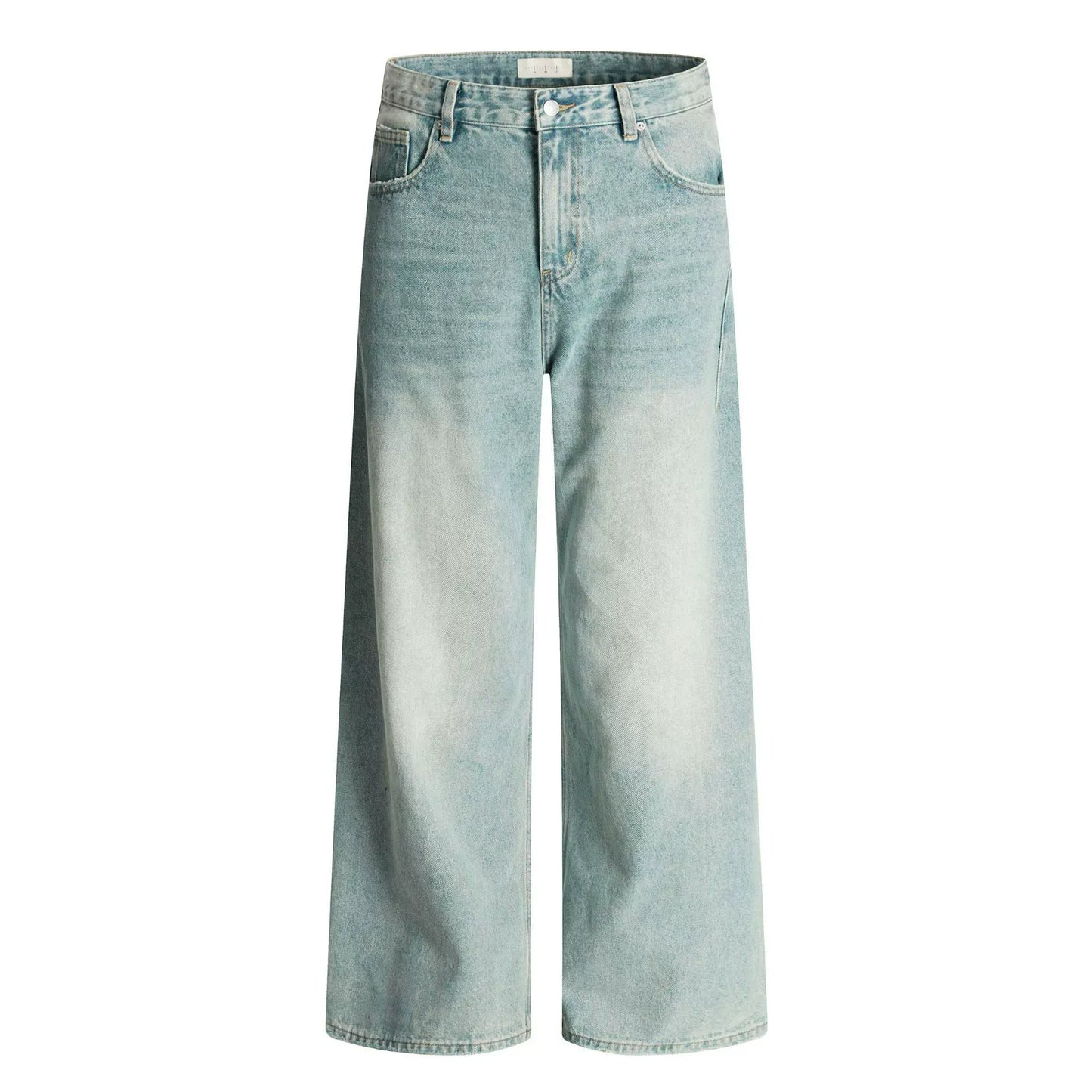 Cleanfit Baggy Jeans Light Wash Wide Leg Denim Jeans