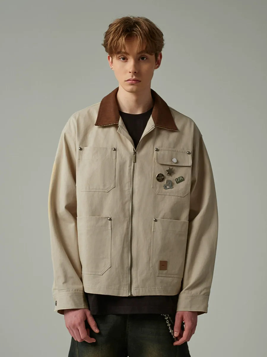 Cleanfit Barn Jacket with Decorative Pins