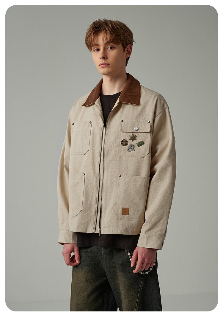 Cleanfit Barn Jacket with Decorative Pins