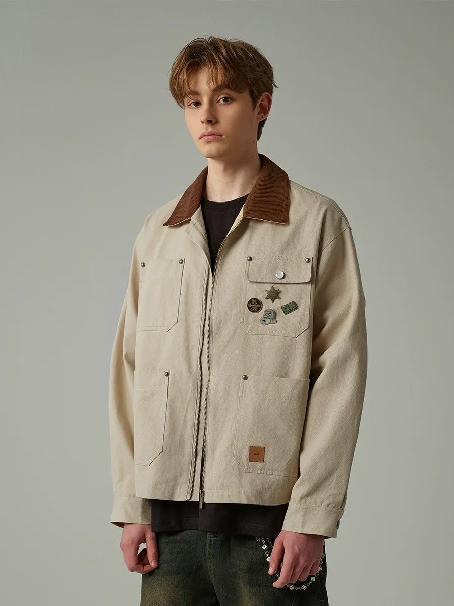 Cleanfit Barn Jacket with Decorative Pins