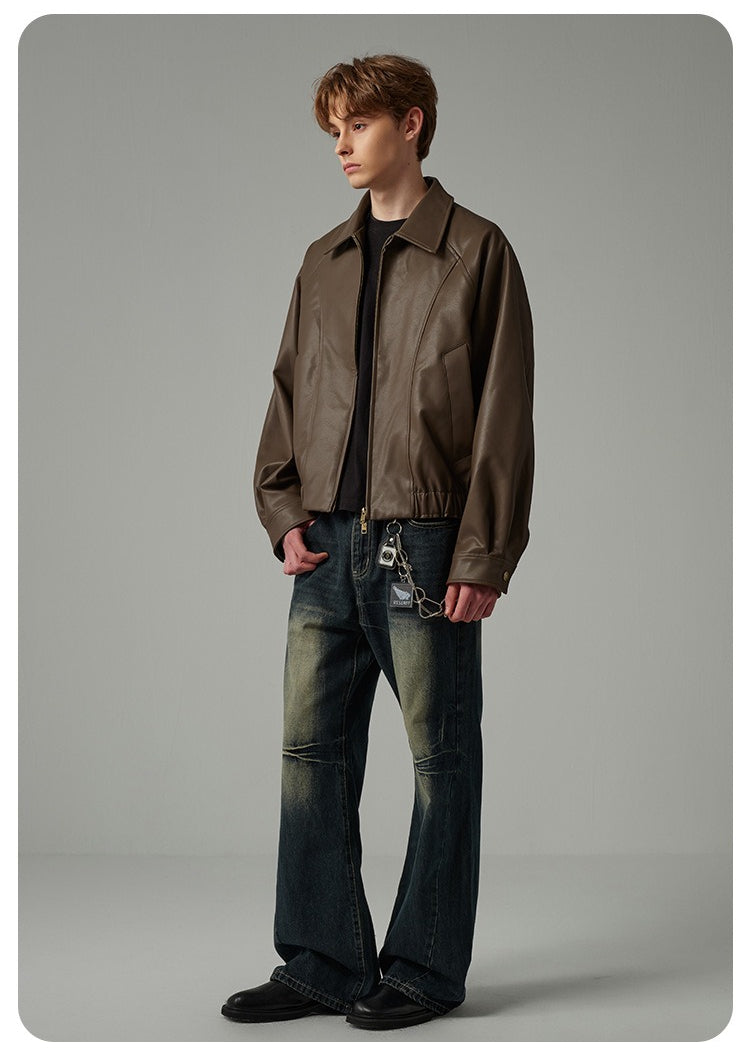 Cleanfit Faux Leather Cropped Jacket