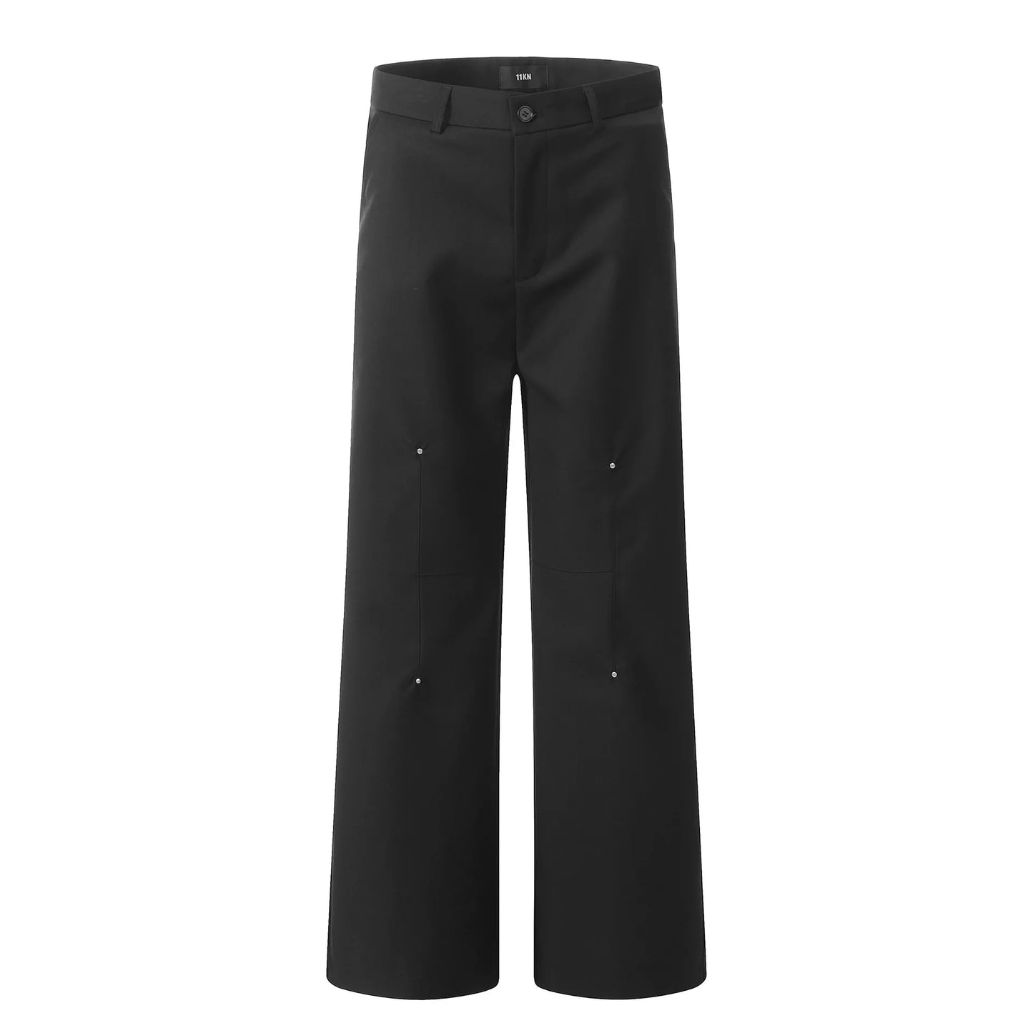Destruction Bootcut Suit Pants With Rivet Design