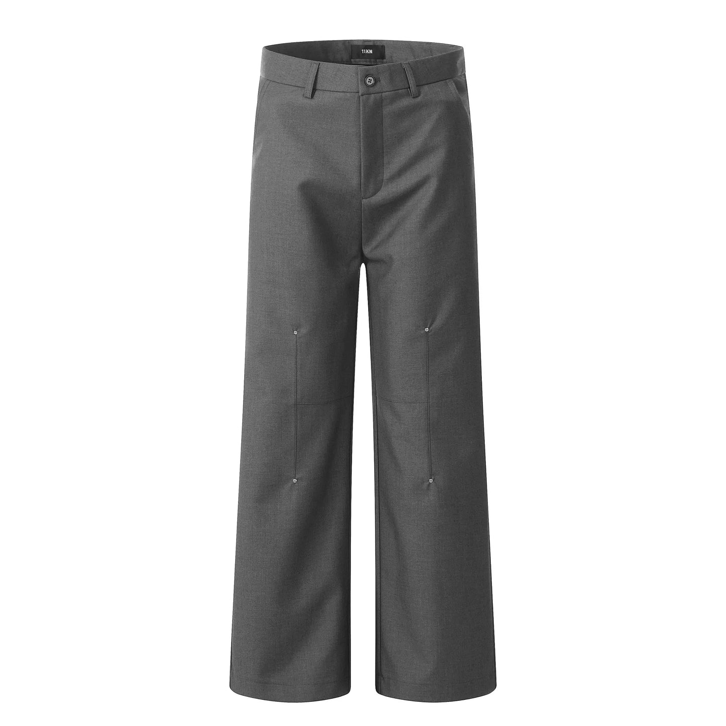 Destruction Bootcut Suit Pants With Rivet Design