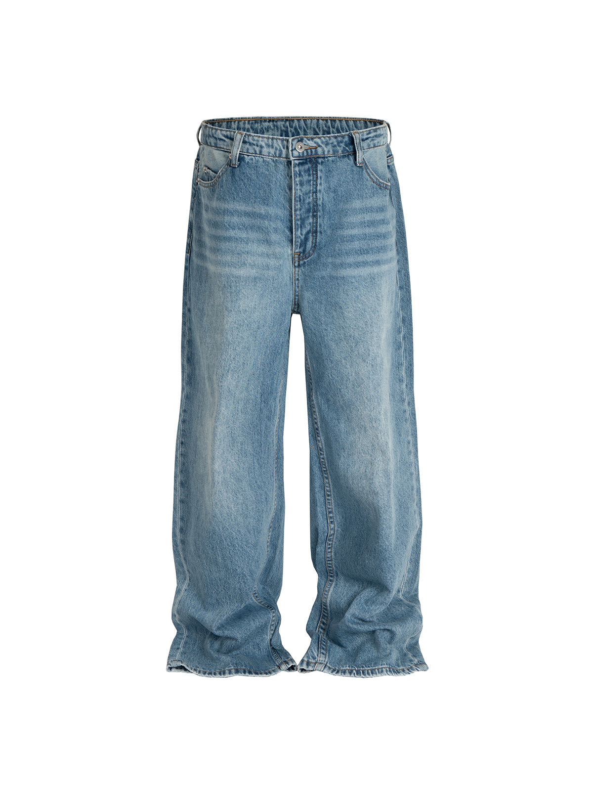 Distressed Baggy Jeans Washed Straight Leg Denim Jeans