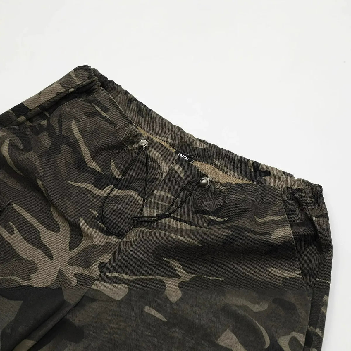 Drawstring Baggy Camo Cargo Pants