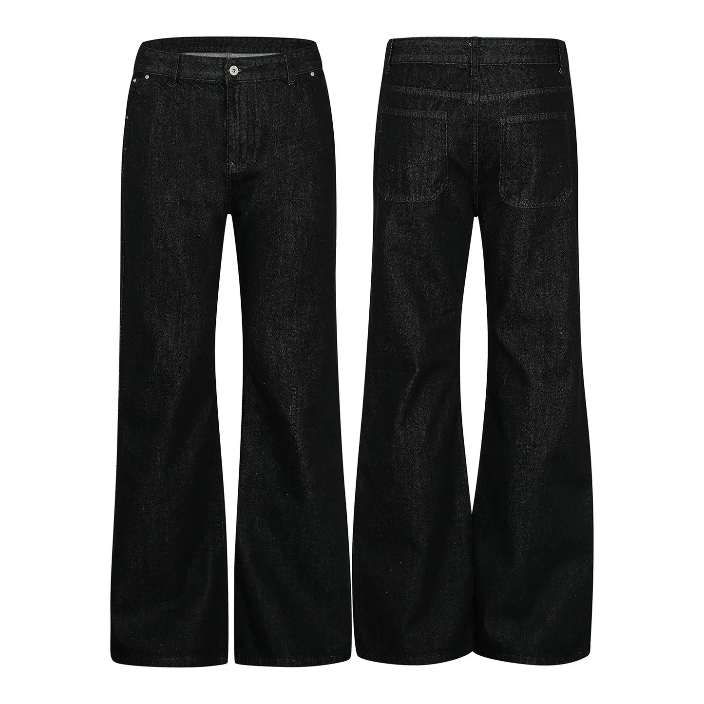 High Street Relaxed Fit Black Bootcut Jeans