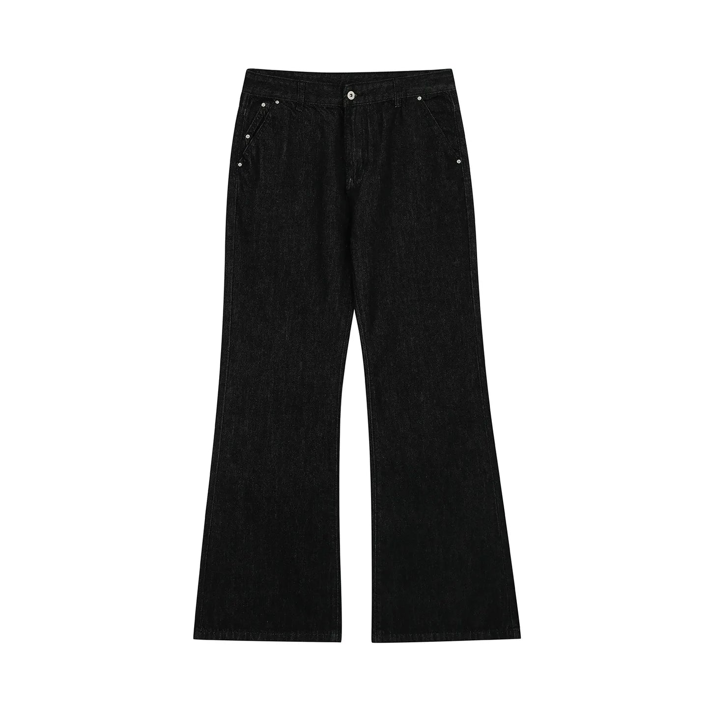 High Street Relaxed Fit Black Bootcut Jeans