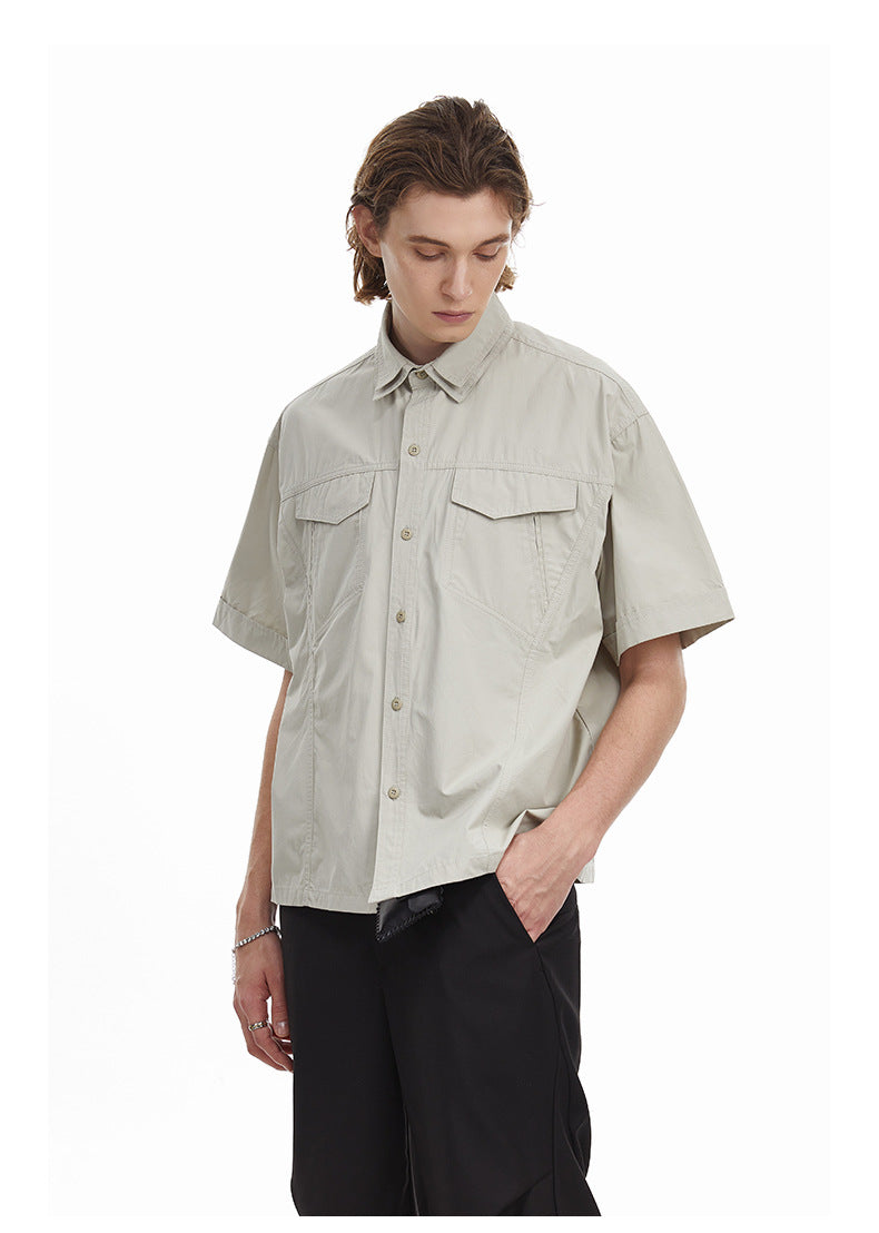 Retro Workwear Double Collar Shirt