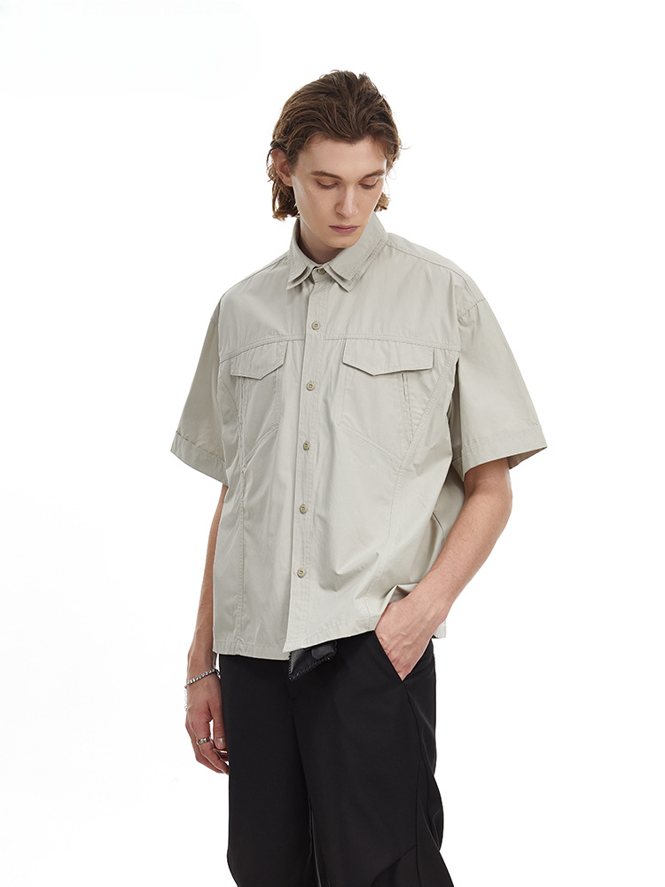 Retro Workwear Double Collar Shirt