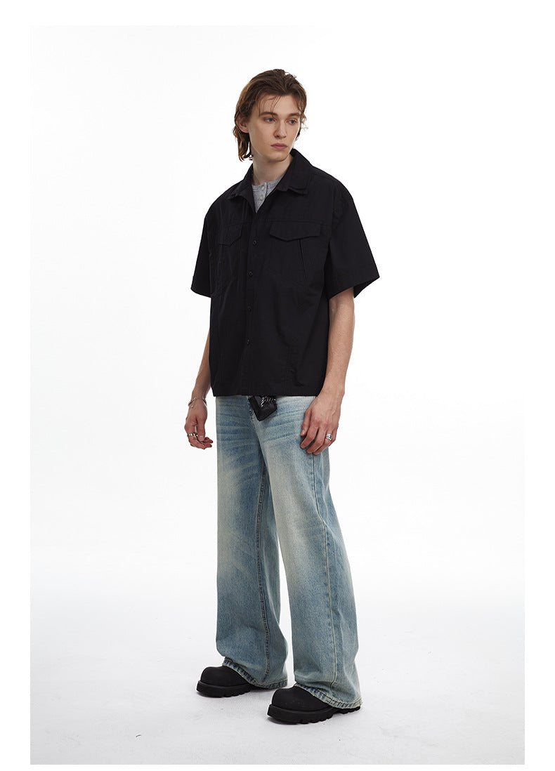 Retro Workwear Double Collar Shirt
