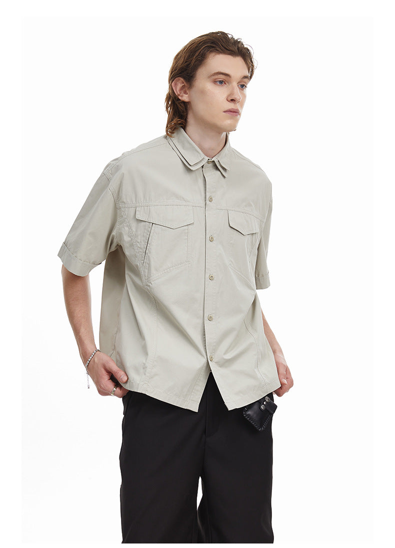Retro Workwear Double Collar Shirt