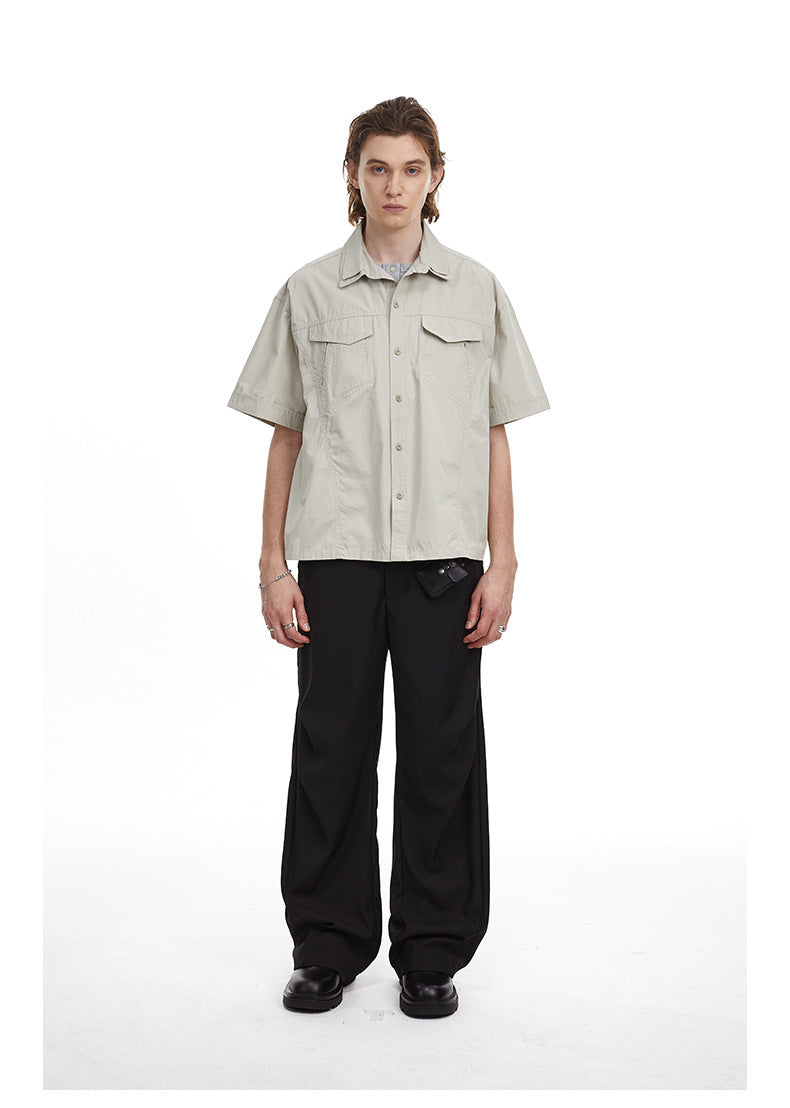 Retro Workwear Double Collar Shirt