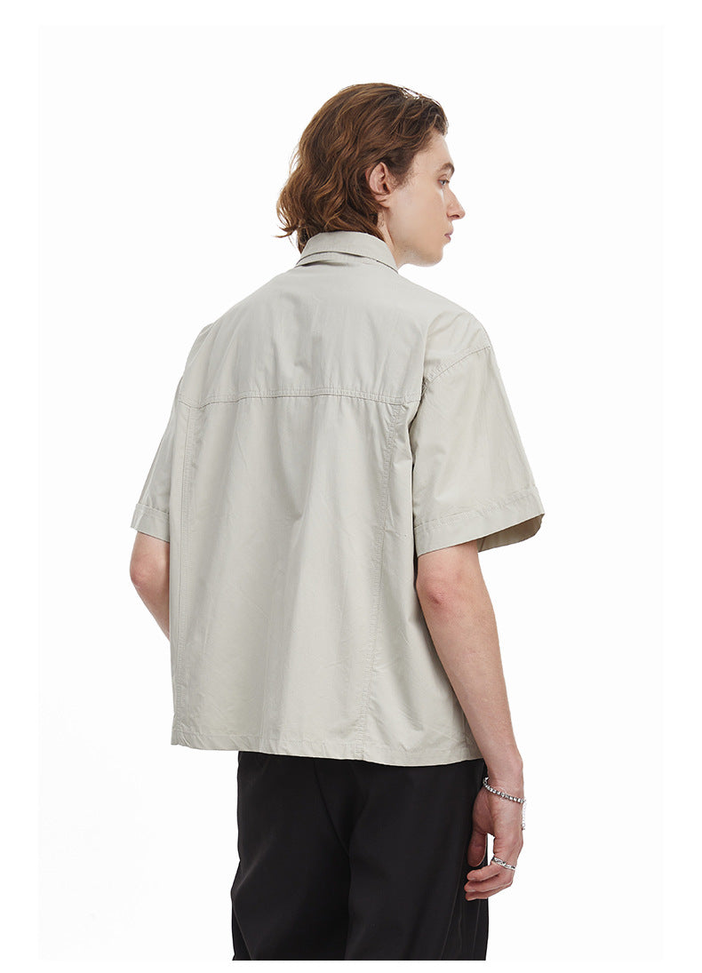 Retro Workwear Double Collar Shirt