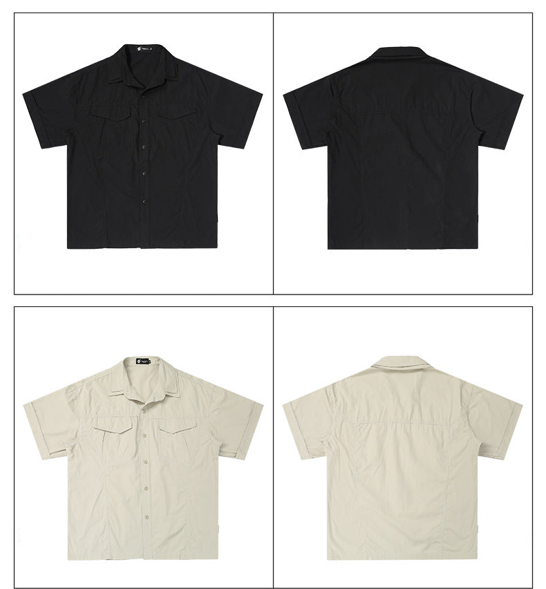 Retro Workwear Double Collar Shirt