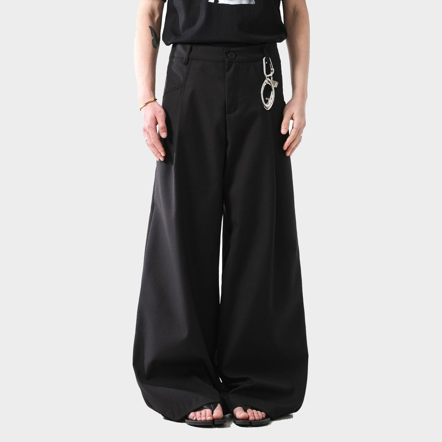 Pleated Wide Leg Suit Pants