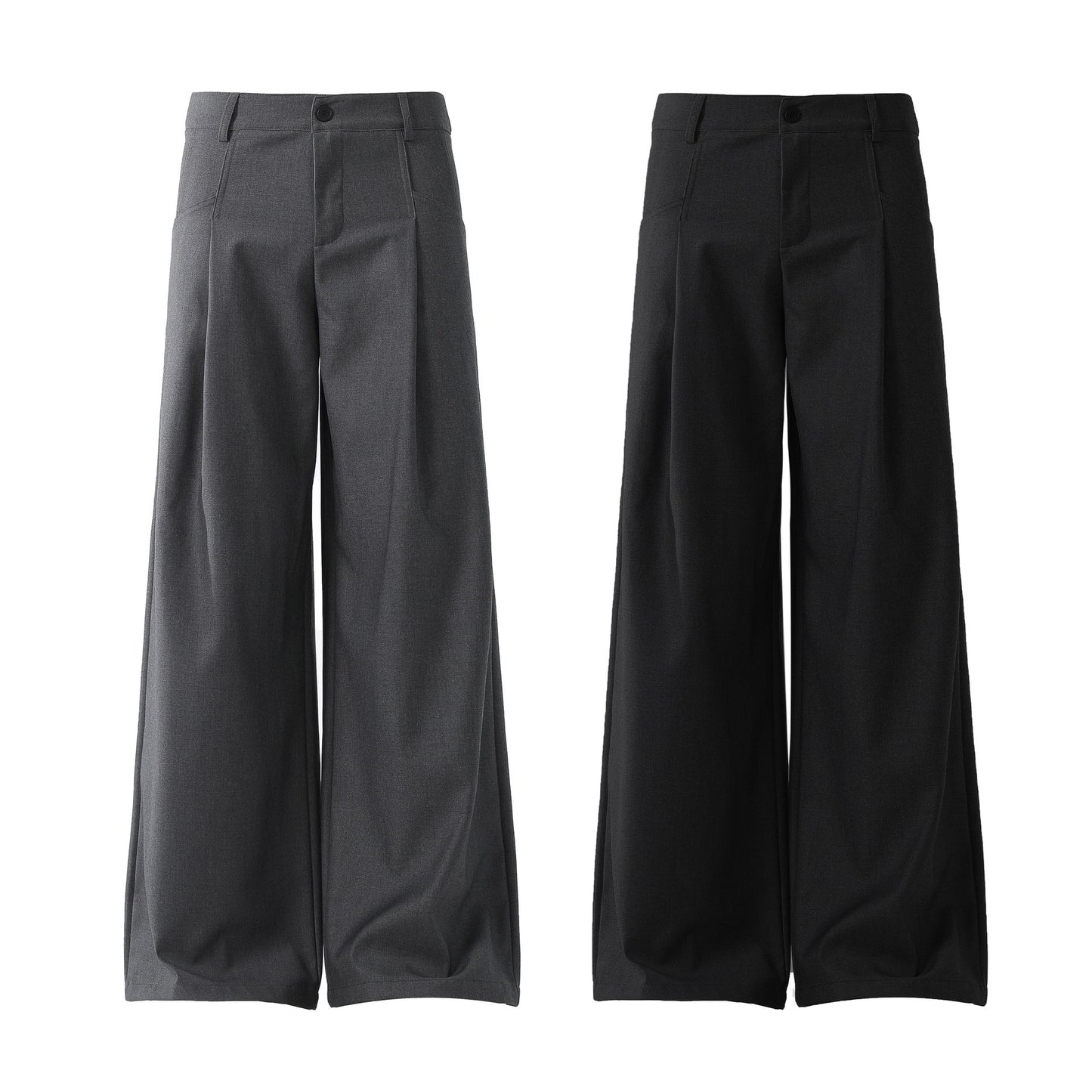 Pleated Wide Leg Suit Pants