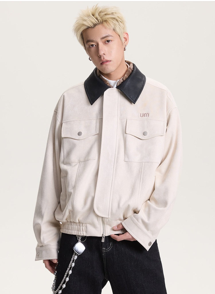 Retro Barn Jacket Contrast Collar High Street