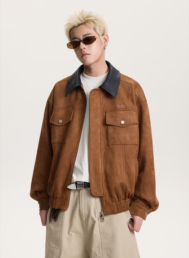 Retro Barn Jacket Contrast Collar High Street