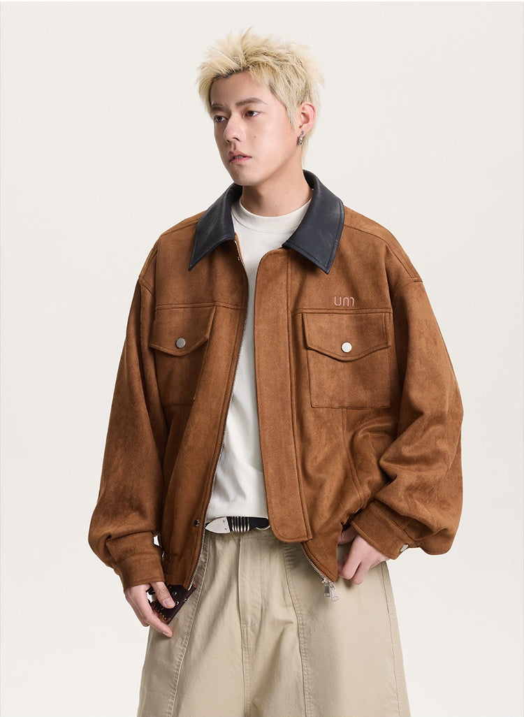 Retro Barn Jacket Contrast Collar High Street