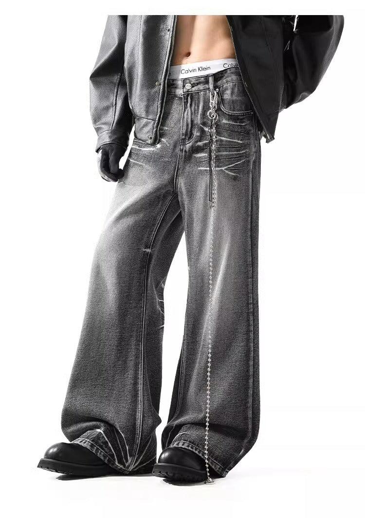 Retro Cleanfit Flared Jeans with Lightning Wash