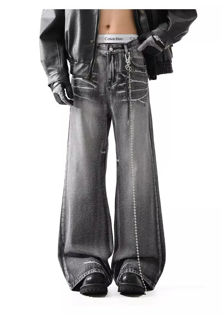 Retro Cleanfit Flared Jeans with Lightning Wash