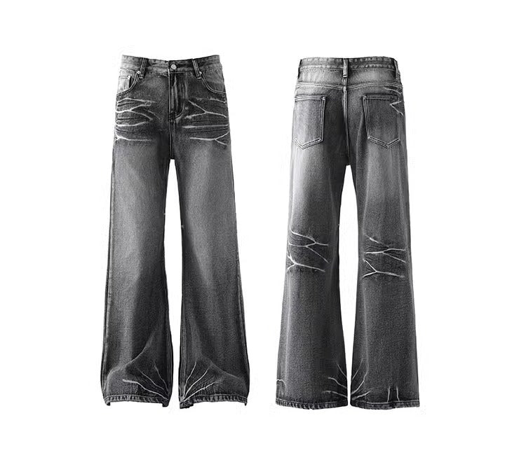 Retro Cleanfit Flared Jeans with Lightning Wash