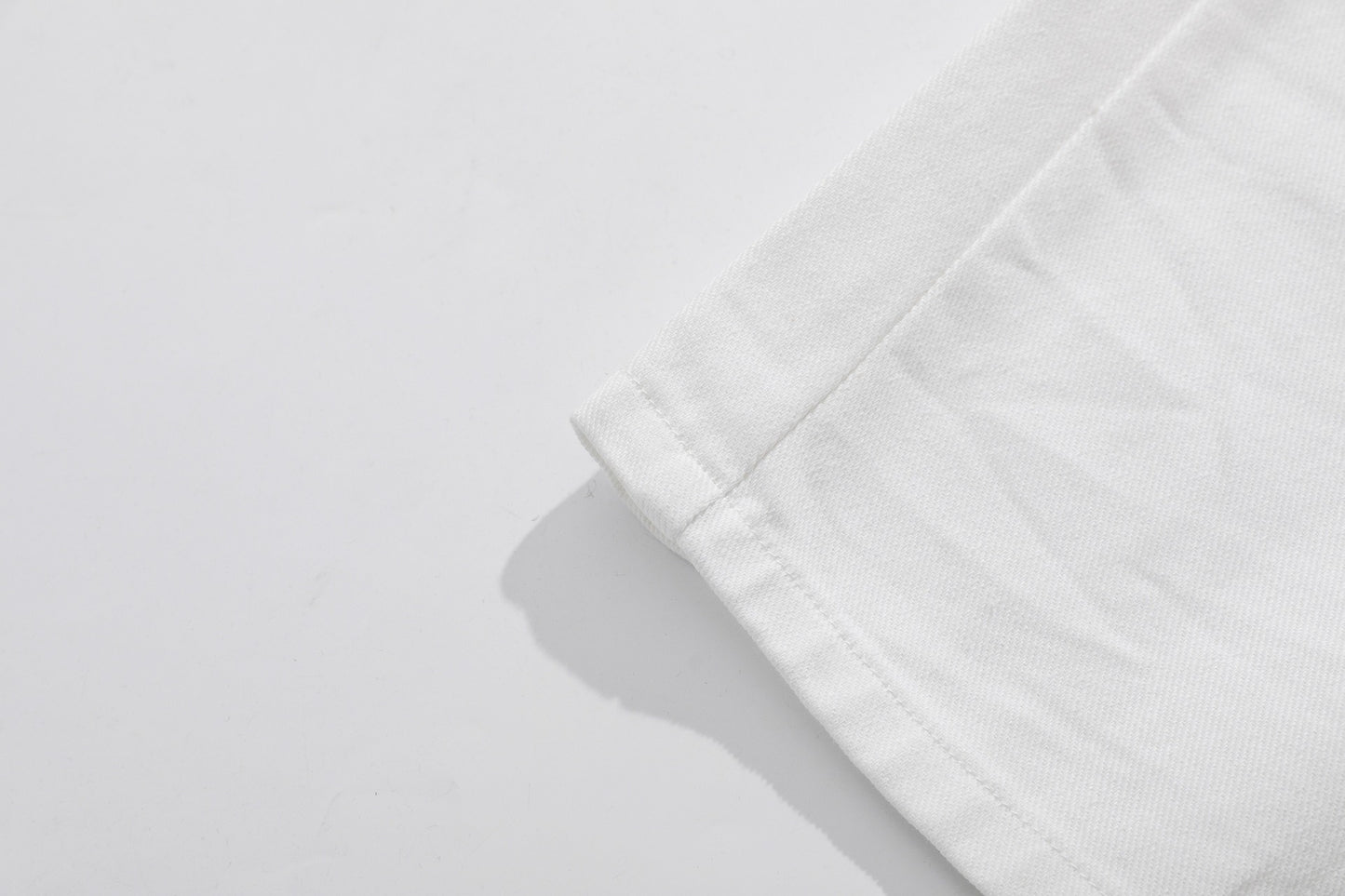 Retro Pintuck Detail White Jeans 3D Pleated Wide Leg Baggy Fit