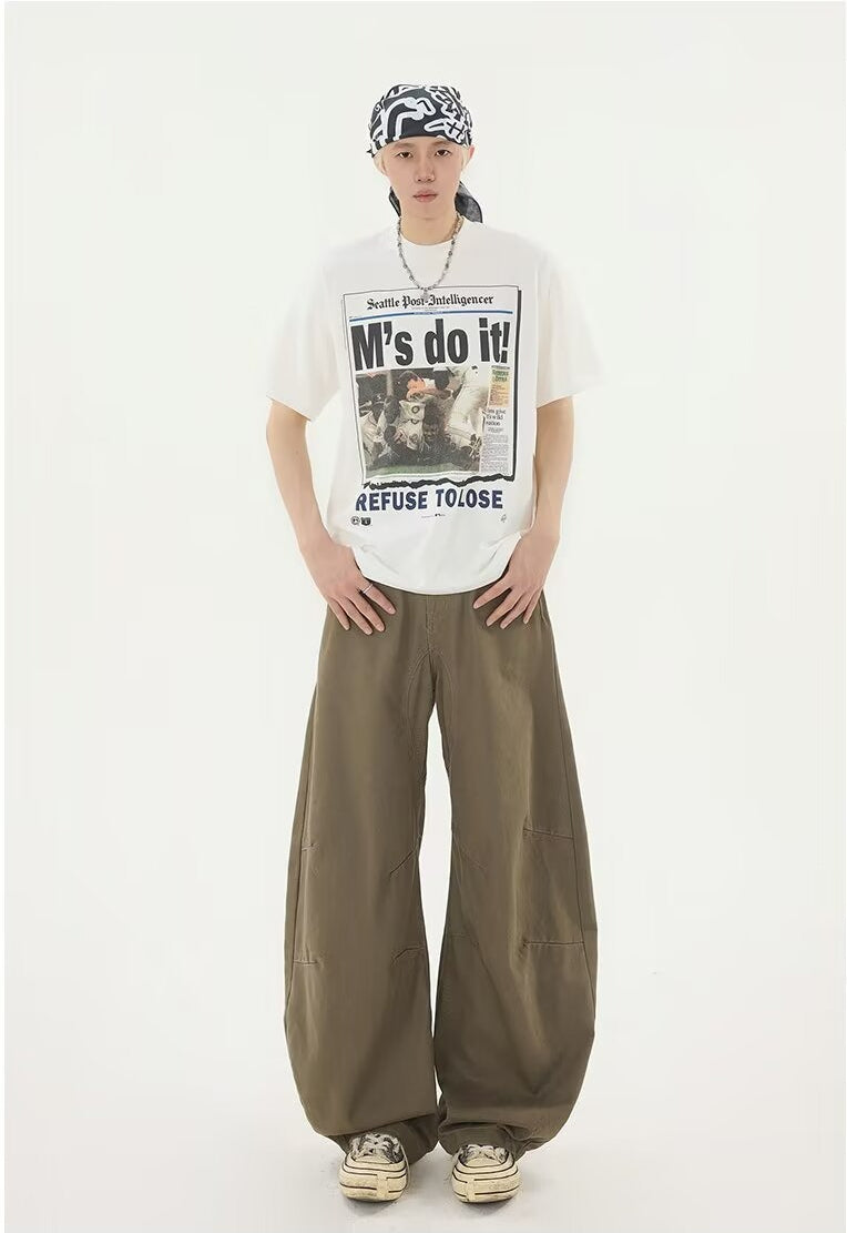 Smart Casual Deconstruction Barrel Pants