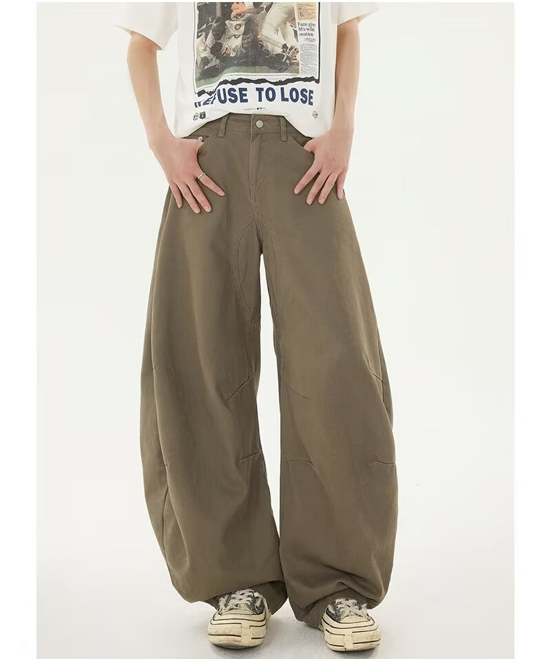 Smart Casual Deconstruction Barrel Pants