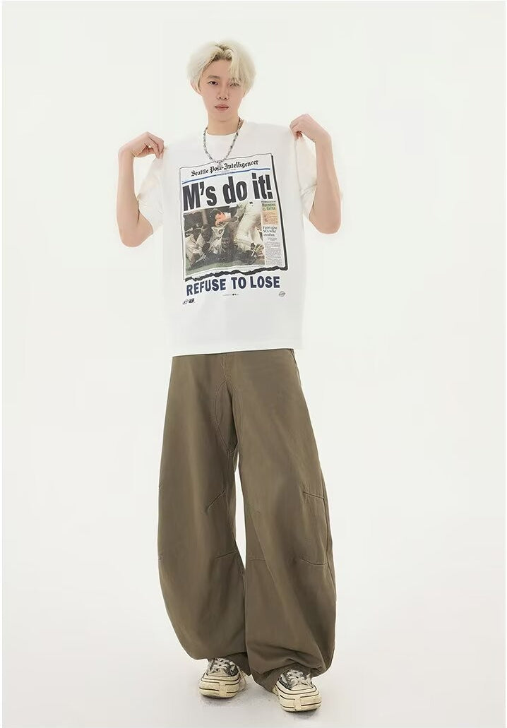 Smart Casual Deconstruction Barrel Pants