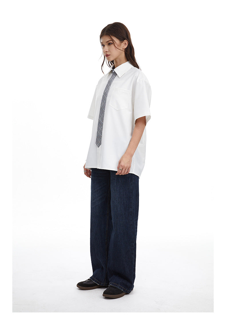 Streetwear Loose Fit Tie Shirt
