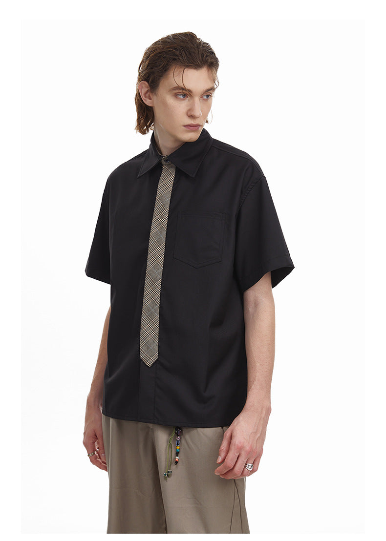 Streetwear Loose Fit Tie Shirt