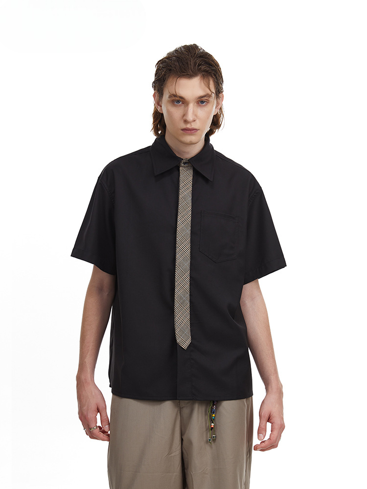 Streetwear Loose Fit Tie Shirt