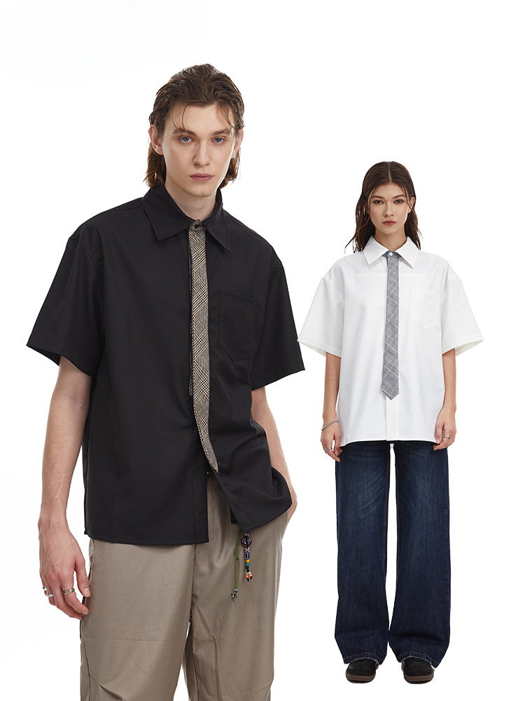 Streetwear Loose Fit Tie Shirt