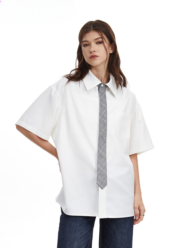 Streetwear Loose Fit Tie Shirt