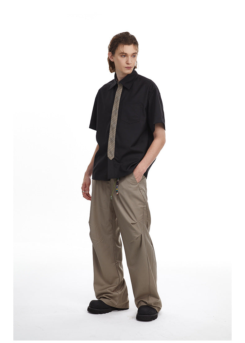 Streetwear Loose Fit Tie Shirt