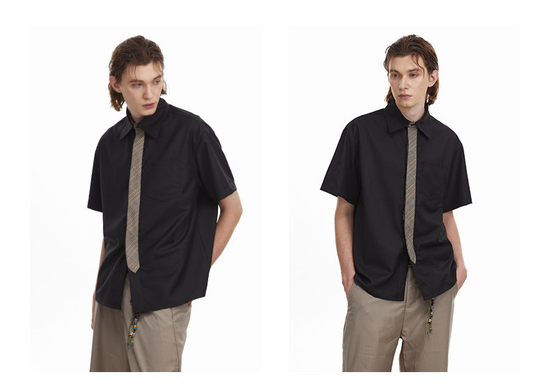 Streetwear Loose Fit Tie Shirt