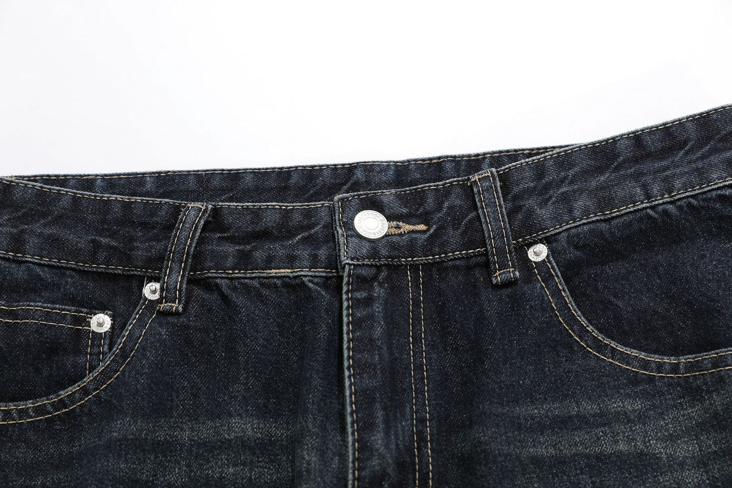 Vintage Wash Structured Flare Jeans