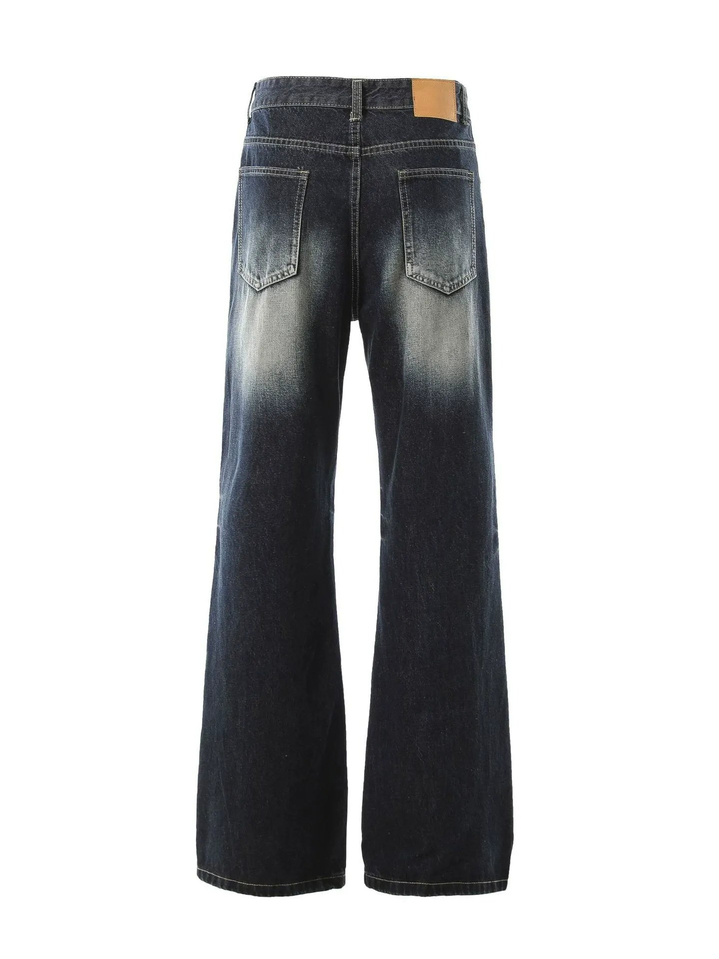 Vintage Wash Structured Flare Jeans