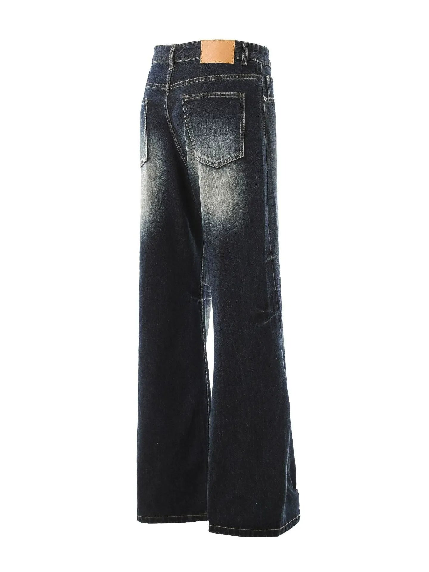 Vintage Wash Structured Flare Jeans