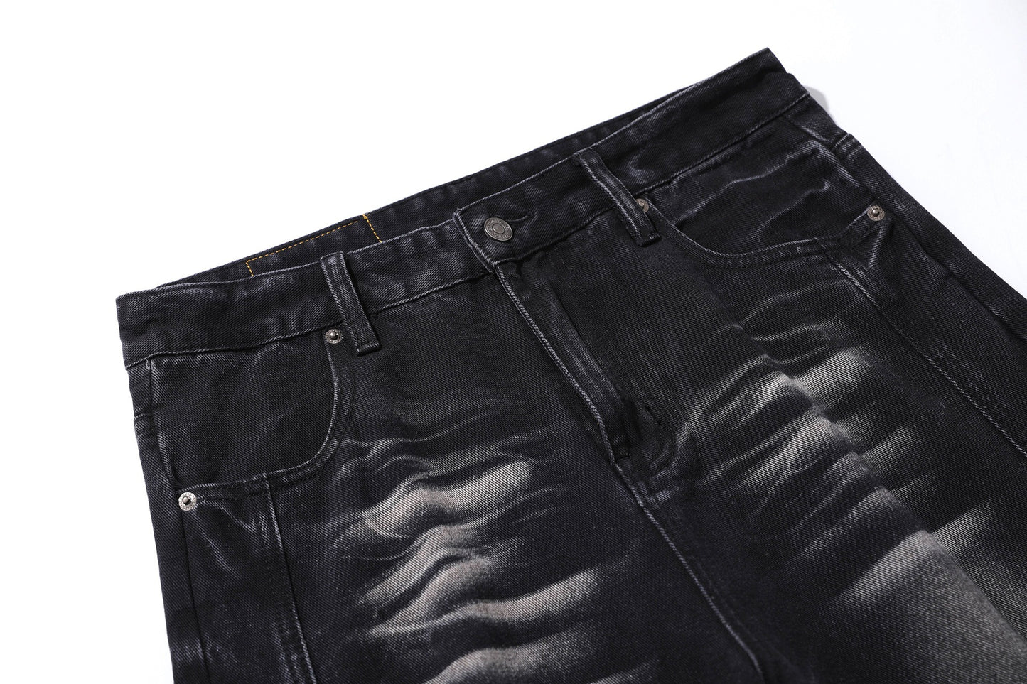 Vintage Whiskered Barrel Leg Jeans