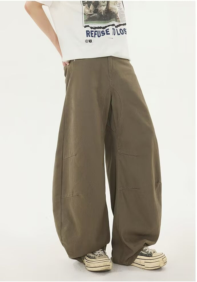 Smart Casual Deconstruction Barrel Pants