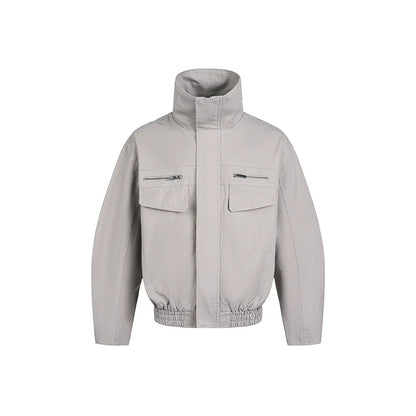 American Style Cropped Workwear Jacket Loose & Washed