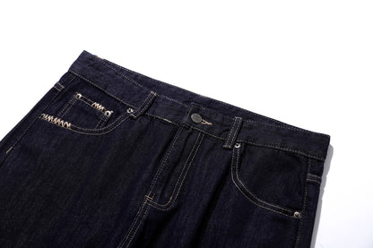 Clean Fit Flared Jeans Smart Casual Indigo Denim