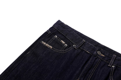 Clean Fit Flared Jeans Smart Casual Indigo Denim