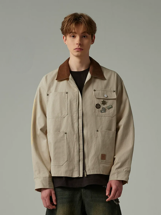 Cleanfit Barn Jacket with Decorative Pins