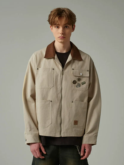 Cleanfit Barn Jacket with Decorative Pins