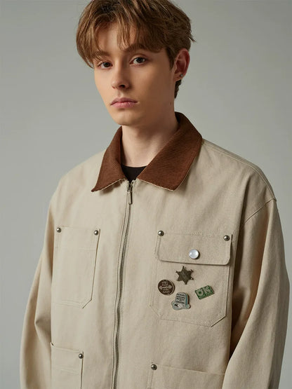 Cleanfit Barn Jacket with Decorative Pins